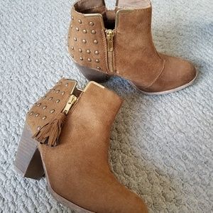 New DOLLHOUSE Mayday Chestnut Studded Ankle Boots